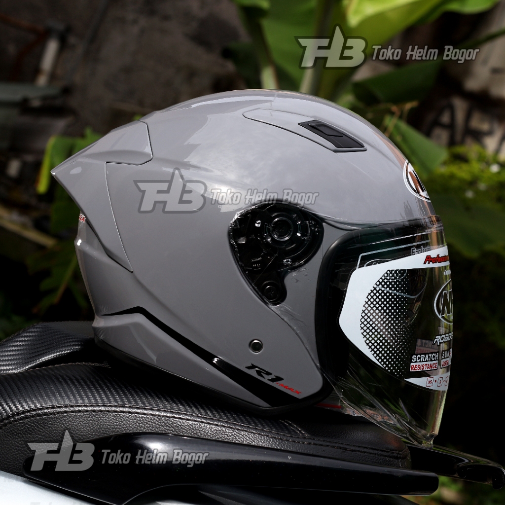 Jual NHK HELM R1 MAX DOUBLE VISOR | DIM GREY | Shopee Indonesia