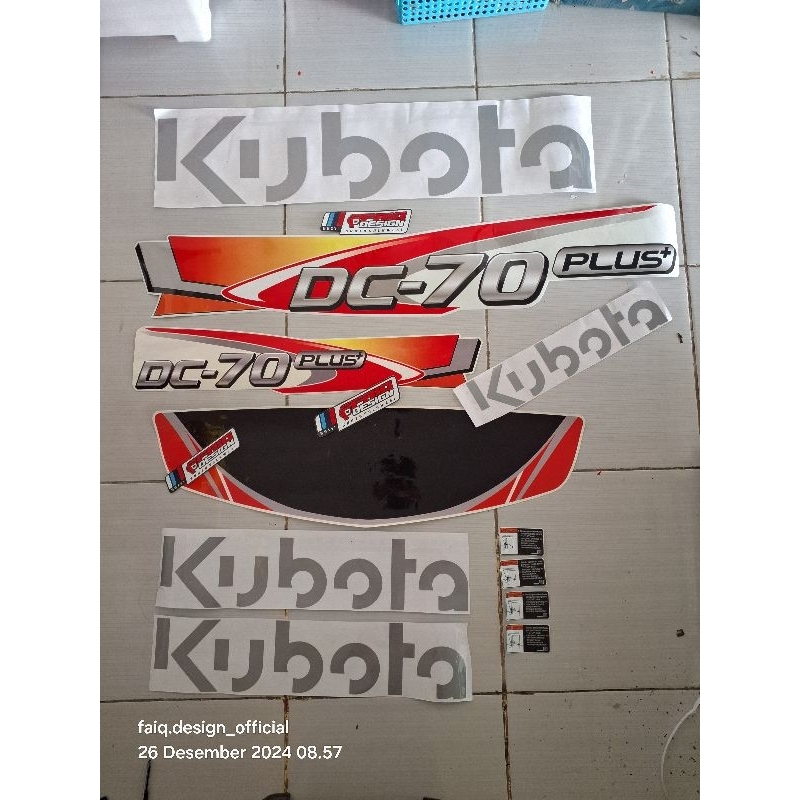 Jual DECAL COMBINE KUBOTA DC70 PLUS DC 70 PLUS OLD MODEL HIGH QUALITY ...