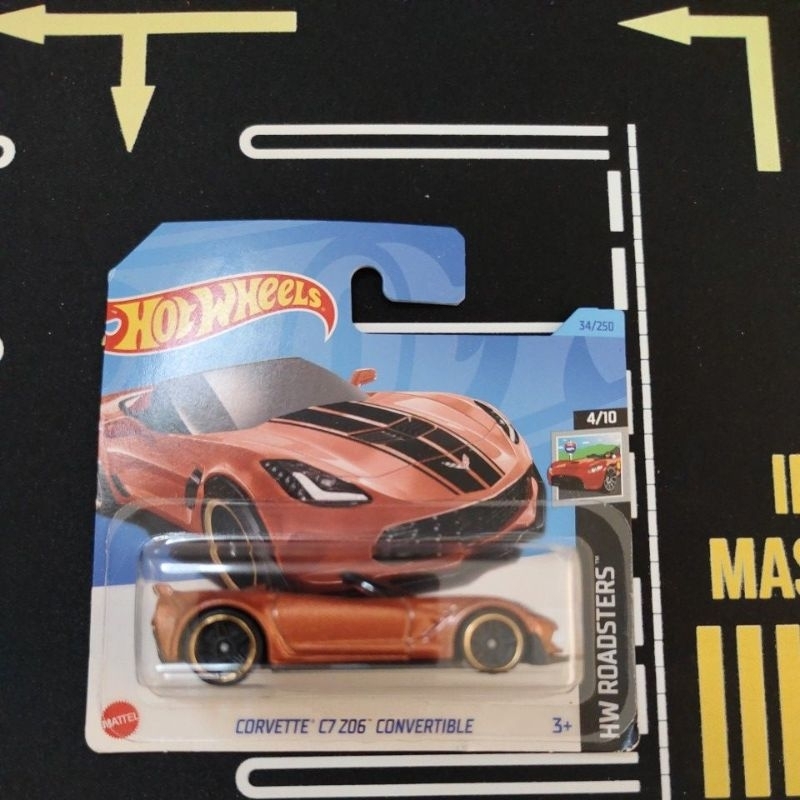 HOT WHEELS MINT SUPER TREASURE HUNT CORVETTE C7 Z06 CONVERTIBLE STH