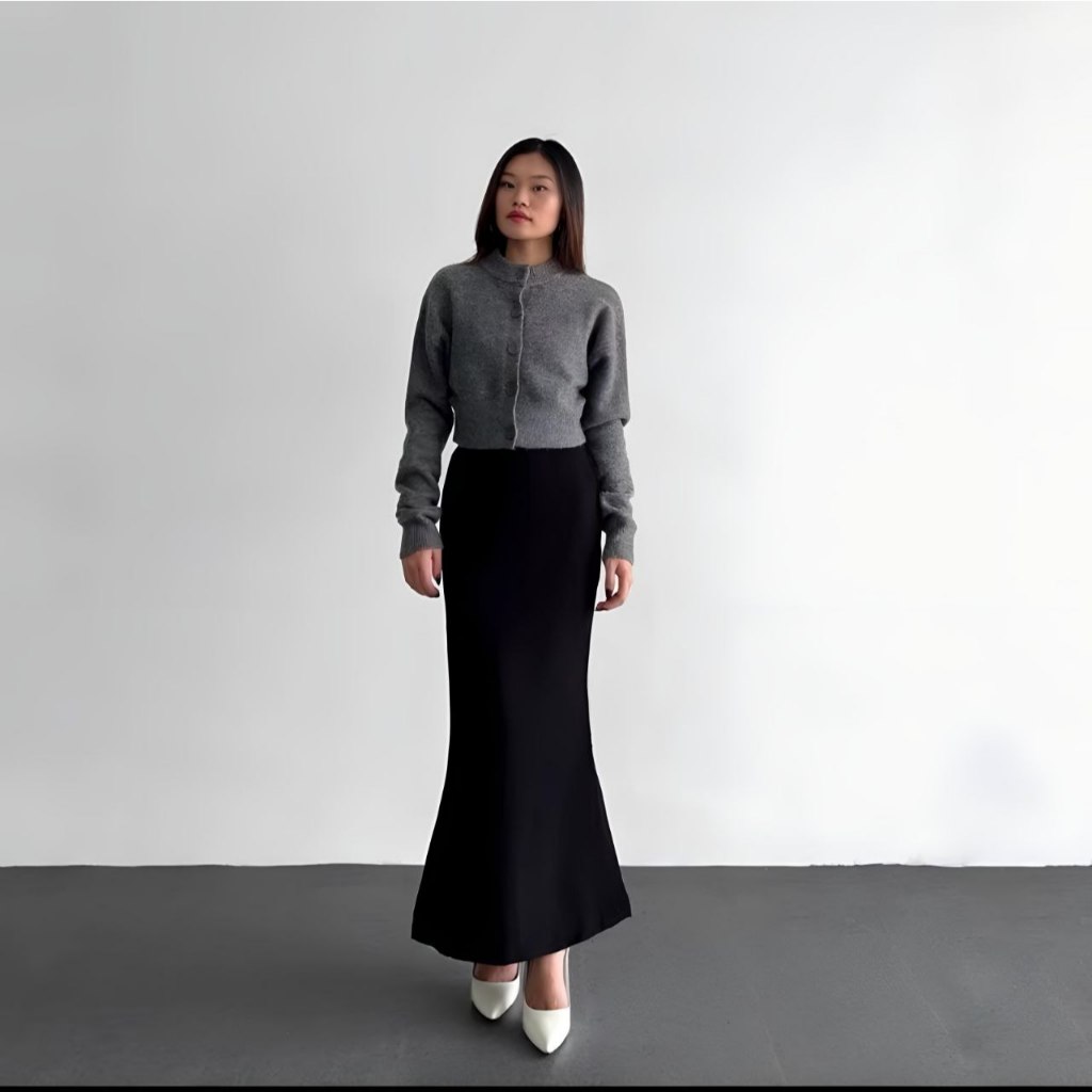 Jual Lunar Mermaid Skirt - Rok Flare Wanita - Rok Mermaid Basic Polos ...