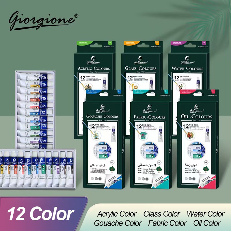 Jual (12) BOBOMART CAT ACRYLIC KUALITAS BAGUS - Cat Akrilk Air Minyak ...