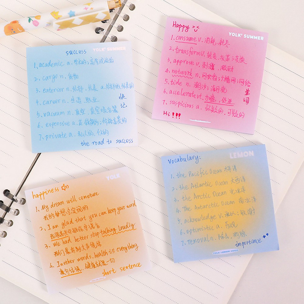 Jual Sticky Notes Tempel Persegi Gradasi Isi 50 Lembar / Memo Polos ...
