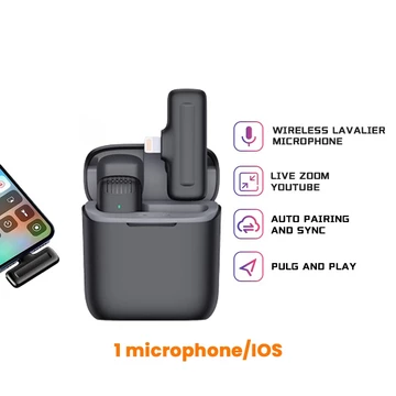Mikrofon Nirkabel Lavalier Mic Portabel Audio Video Pembuatan Rekaman Wireless Microphone HP