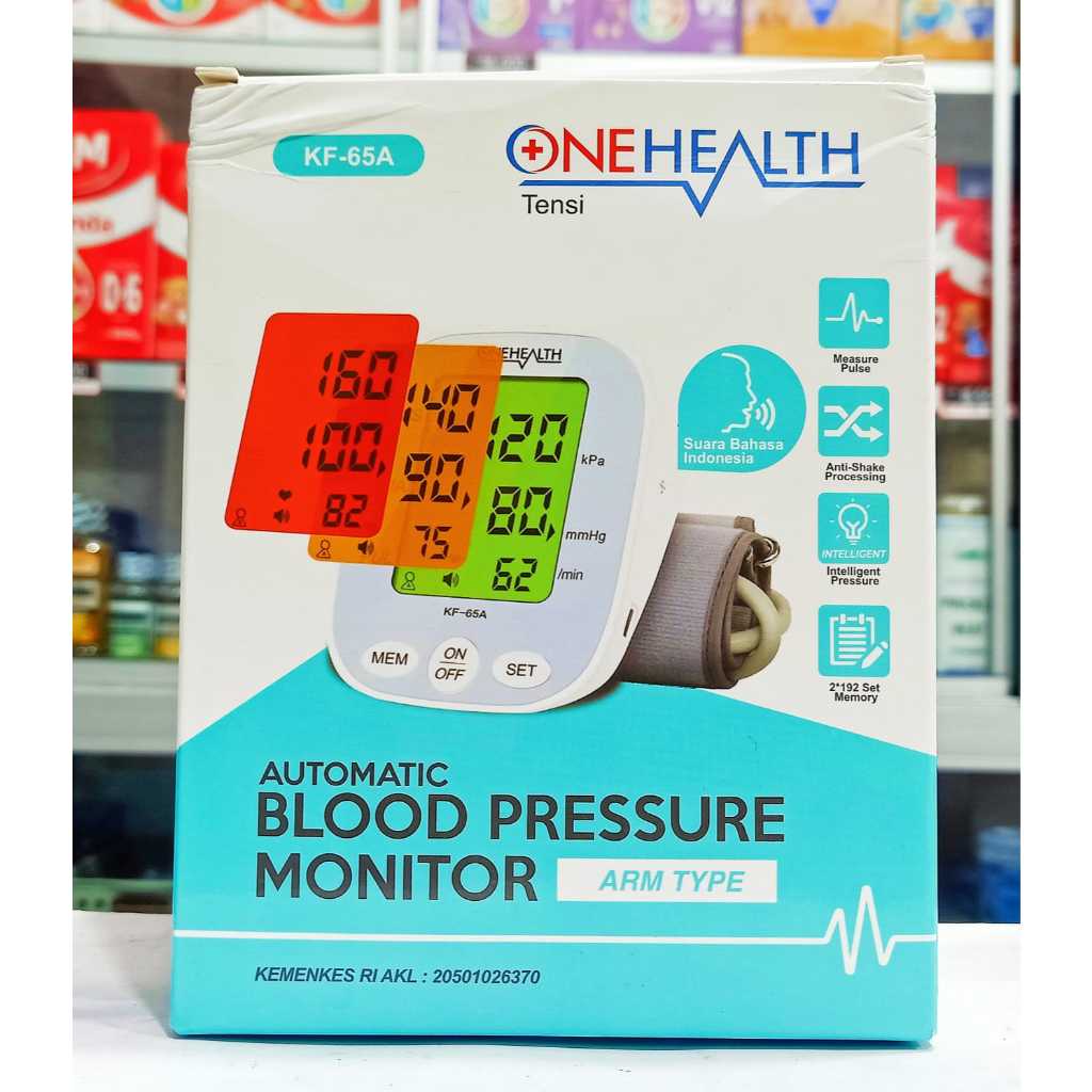 Jual ONE HEALTH AUTOMATIC BLOOD PRESSURE MONITOR KF-65A - Alat Tensi ...