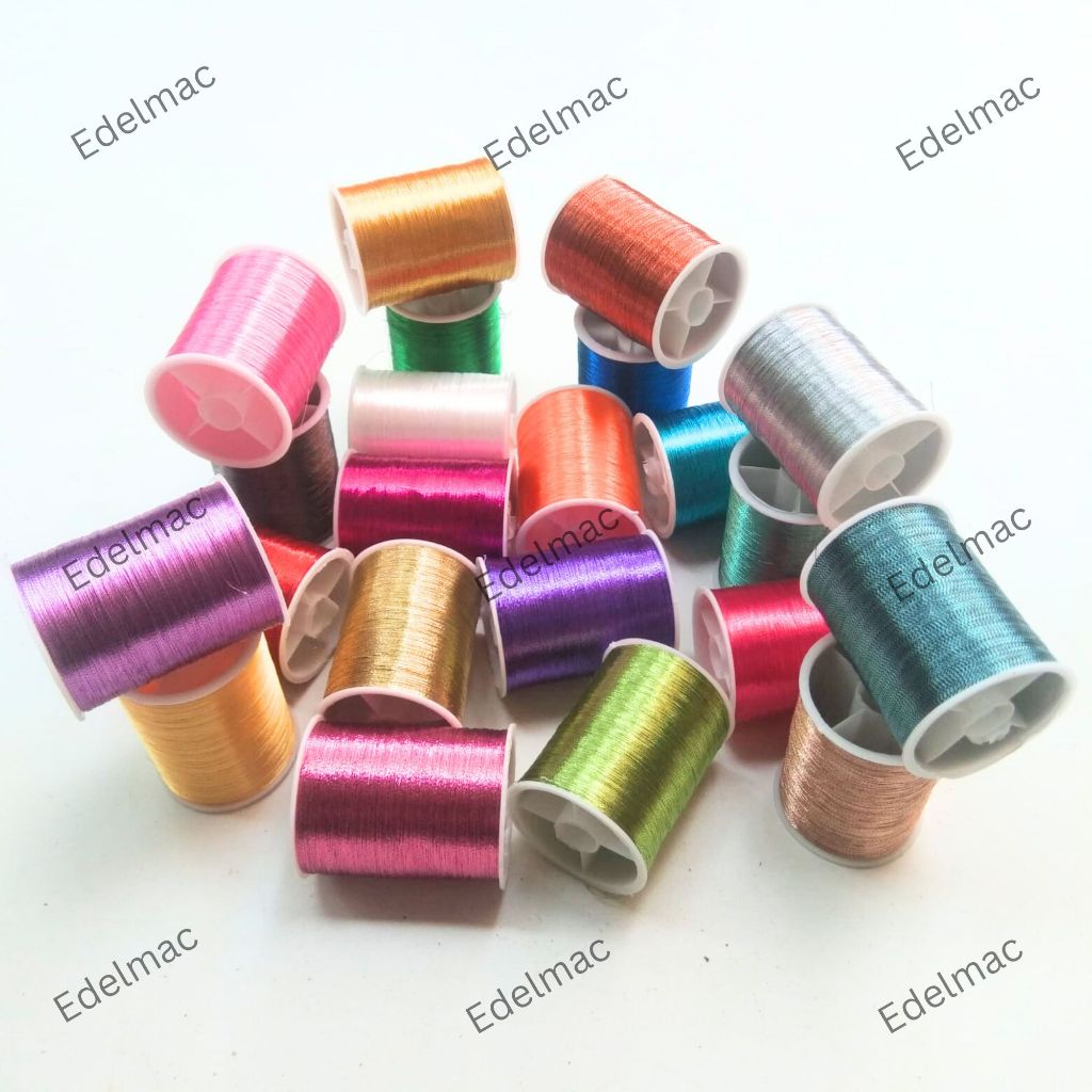 Jual Benang Sulam Emas Gold Silver Thread Bordir Cross Stitch Menjahit ...