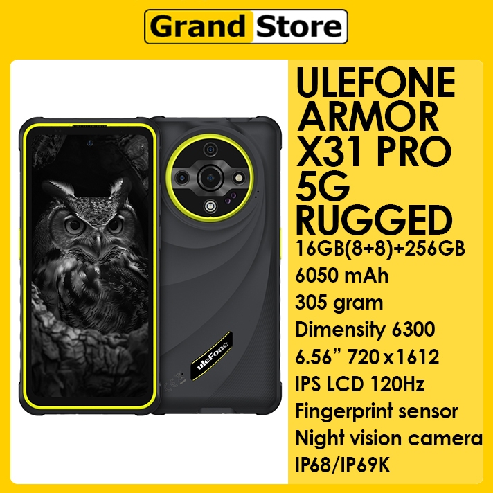 Smartphone Rugged Ulefone Armor X31 - IP68/69K 12Go/128Go 6050mAh