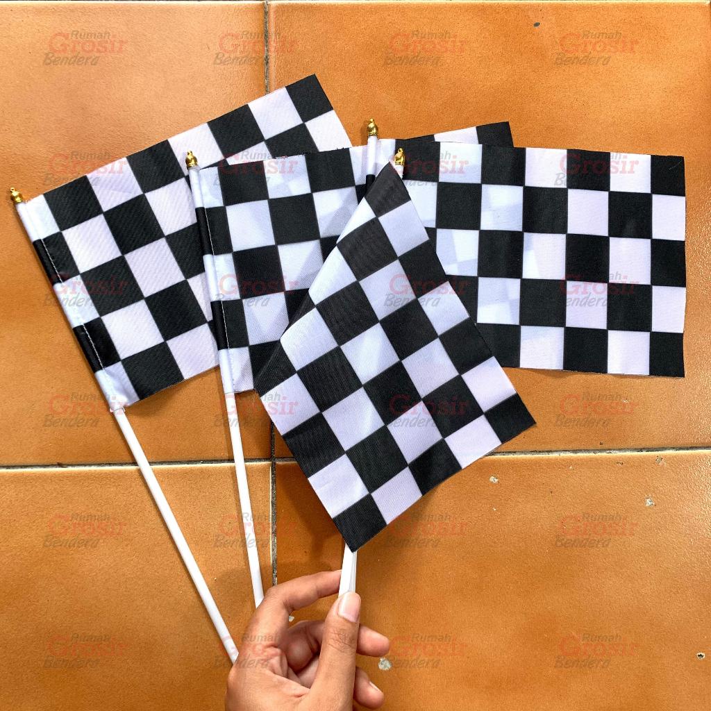 Jual Bendera Tangan Start Finish | Bendera Karnaval Start Finish ...