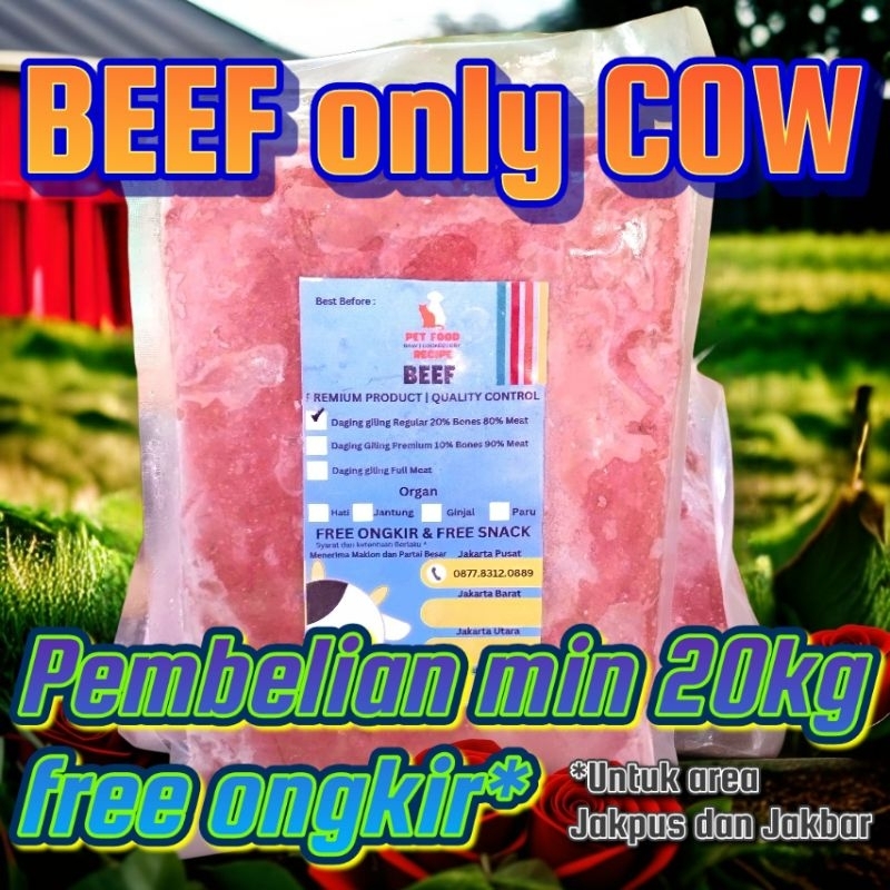 Jual Daging Sapi Giling Halus 1 kg Kilogram Raw Food Beef Mentah untuk ...