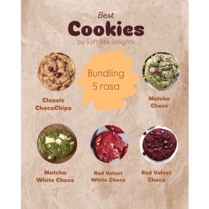 Jual Cookies | Soft Cookies | Bundling 5 Varian Rasa | Shopee Indonesia