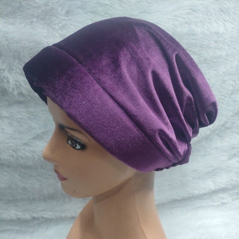 Jual Ciput Nini Kerepus Bludru /Koplok Nenek/Penutup Rambut Wanita Nini ...