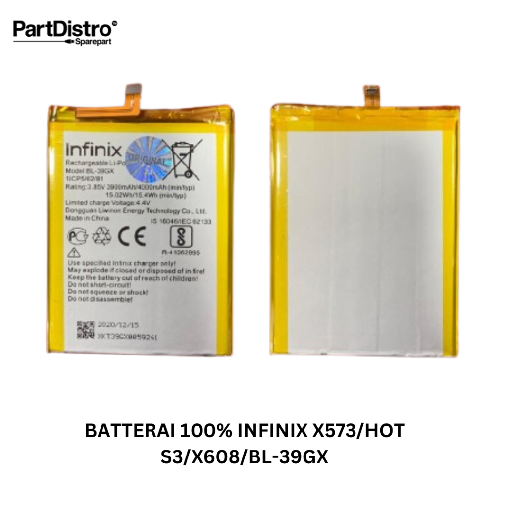 Jual BATTERAI 100% UNTUK SERI INFINIX X573/HOT S3/X608/BL-39GX | Shopee ...