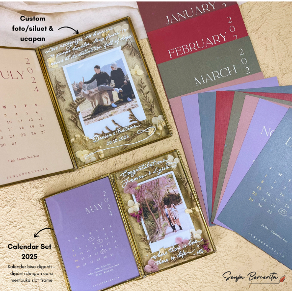 Jual CALENDAR SET 2026 IN GLASS FRAME /KALENDER 2026 / KALENDER UNIK ...