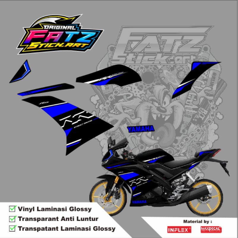 Jual STRIPING R15 V3 CUSTOM RACING RR / STICKER /POLET MLETRE | Shopee ...