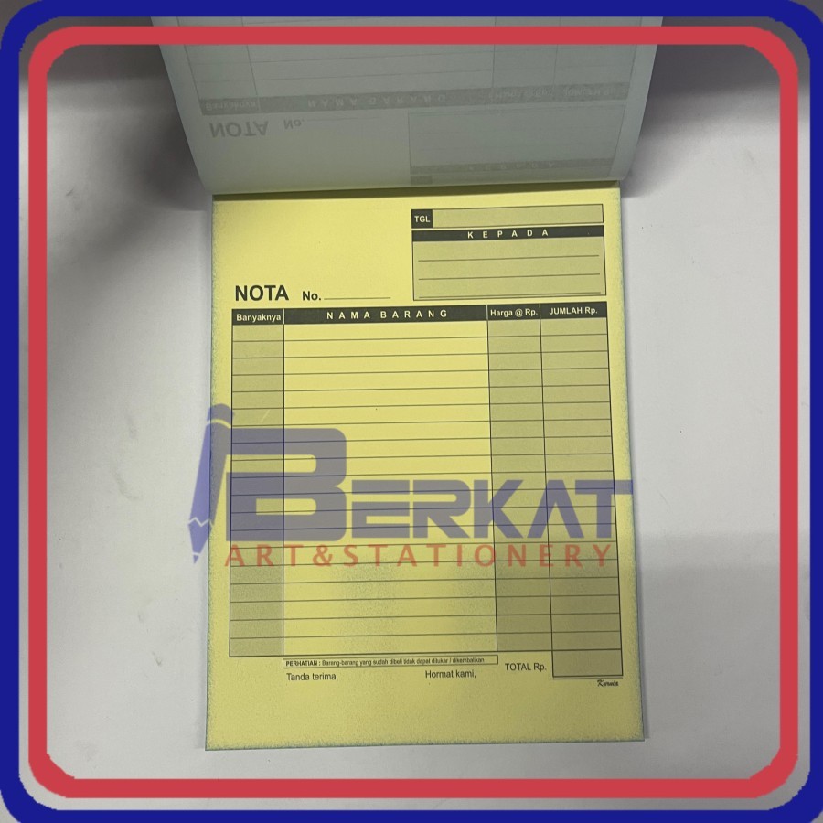 Jual Buku Nota Besar 1/2 Folio 4 Ply / 4 Rangkap NCR KURNIA | Shopee ...