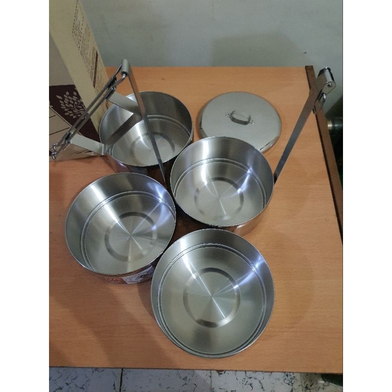 Jual Rantang stainless zebra model jepit 16 cm x 4 tingkat | Shopee ...