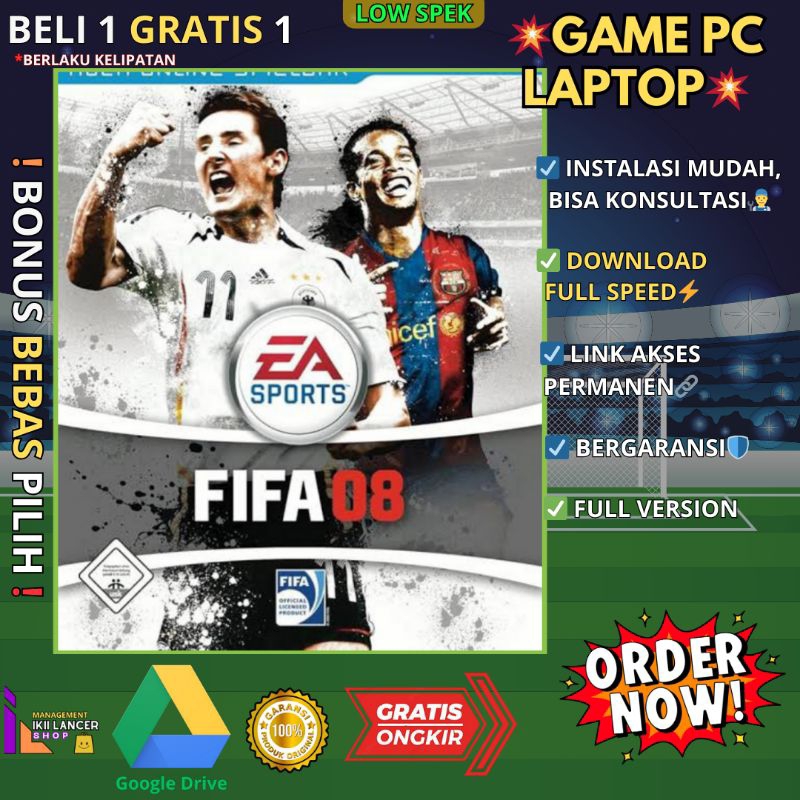 Jual FIFA 2008 - PC LAPTOP GAMES - ORIGINAL WINDOWS | Shopee Indonesia