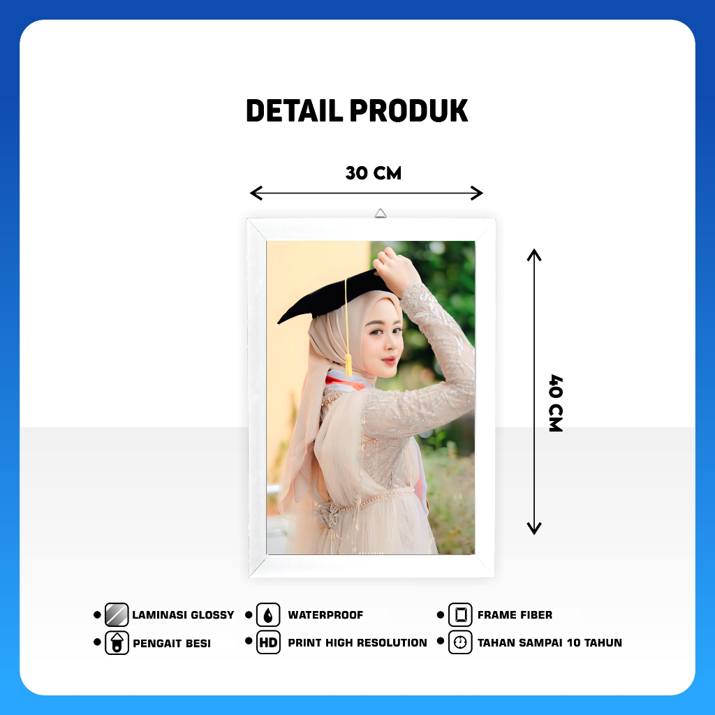 Jual CETAK FOTO HIASAN DINDING FRAME MINIMALIS 12R 30X40 CM FRAME TANPA ...