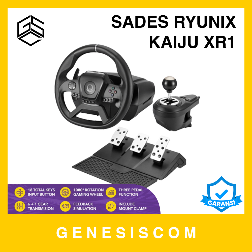 Jual SADES Ryunix Kaiju XR1 Steering Wheel + Pedal + Shifter Force ...