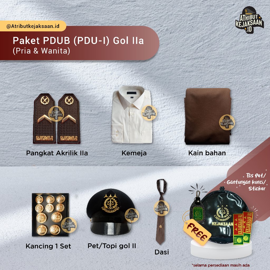 Jual PAKET PDUK / PDUB Pisah (Pakaian Dinas Upacara CPNS Kejaksaan ...
