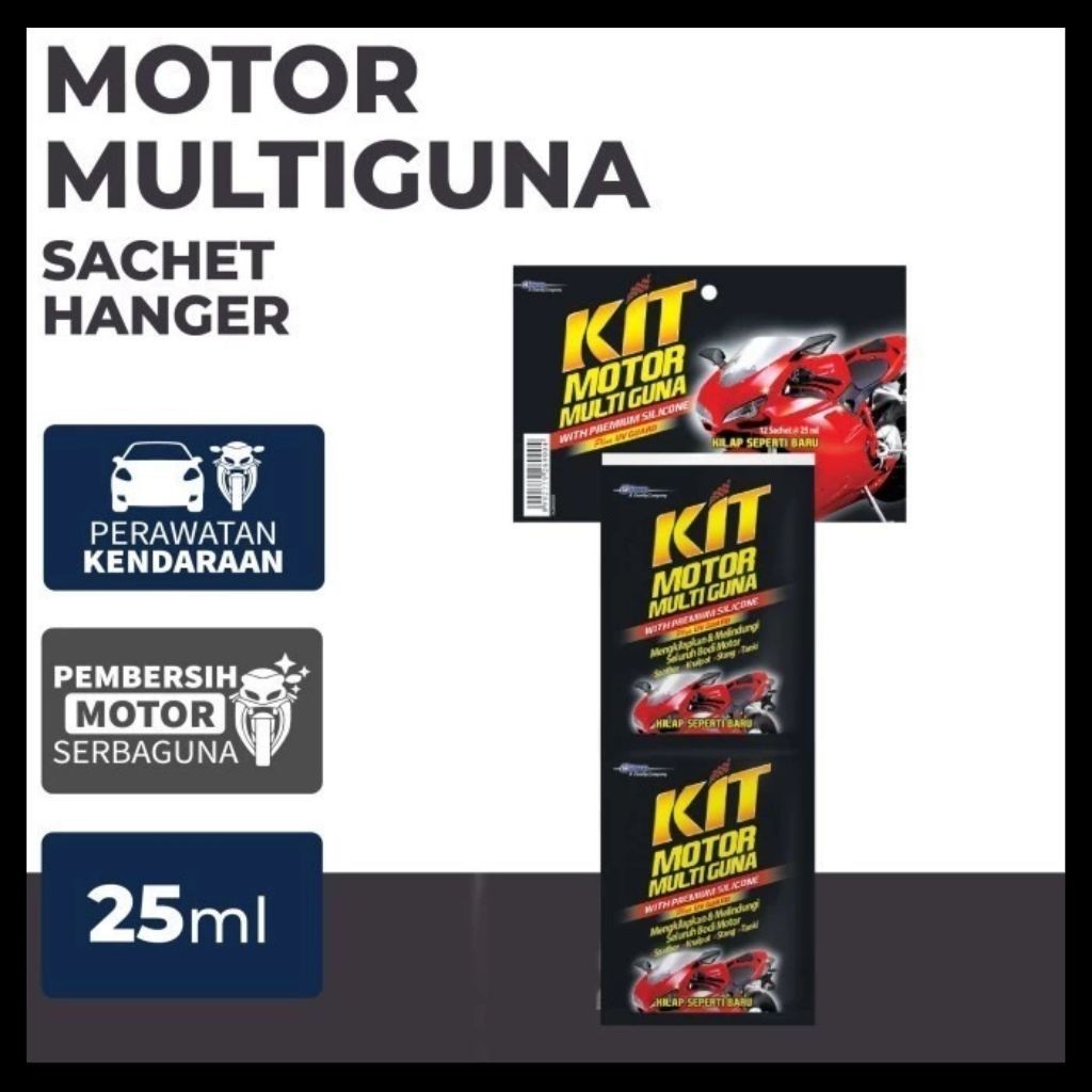 Jual KIT MOTOR Multiguna Kemasan 25ml KIT MOTOR SACHET 25ml ISI 12 ...
