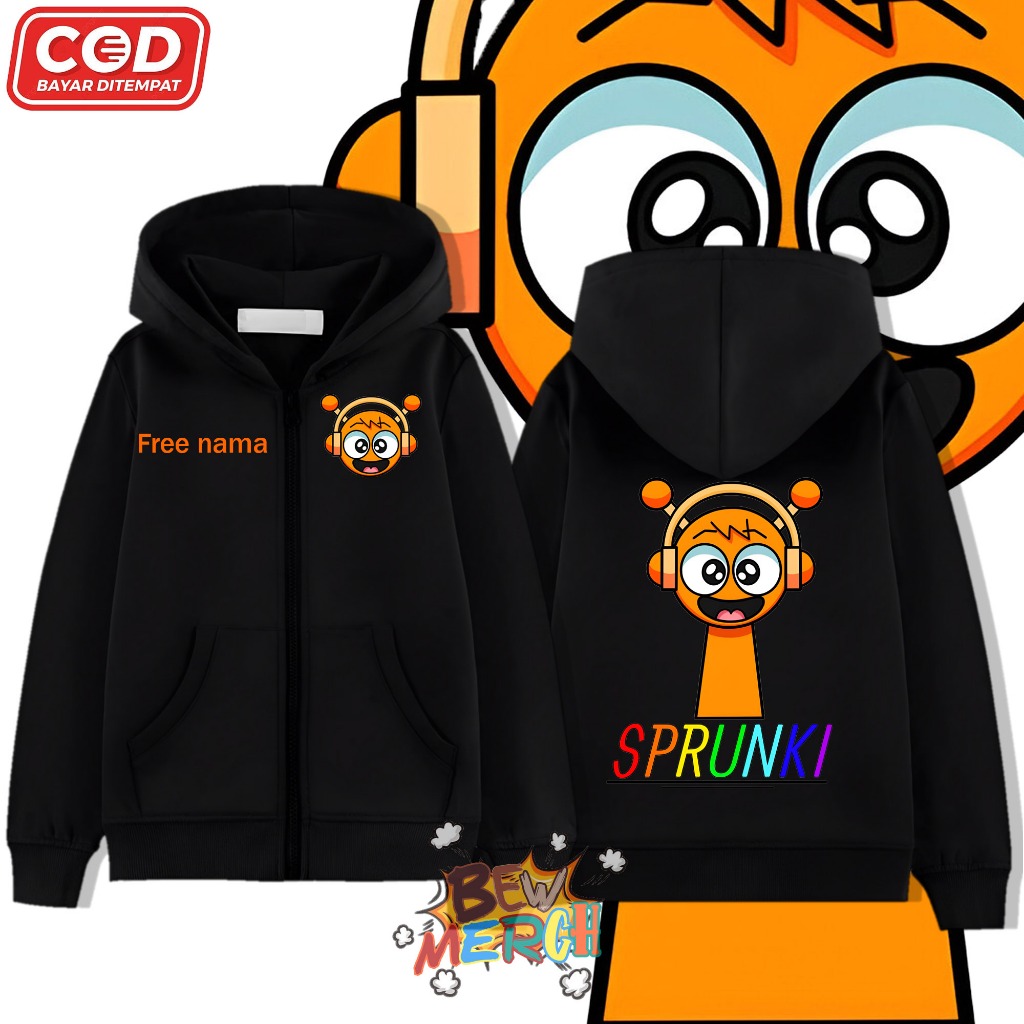 Jual Hoodie Zipper Anak SPRUNKI INCEREDIBOX / Jaket Anak SPRUNKI ...