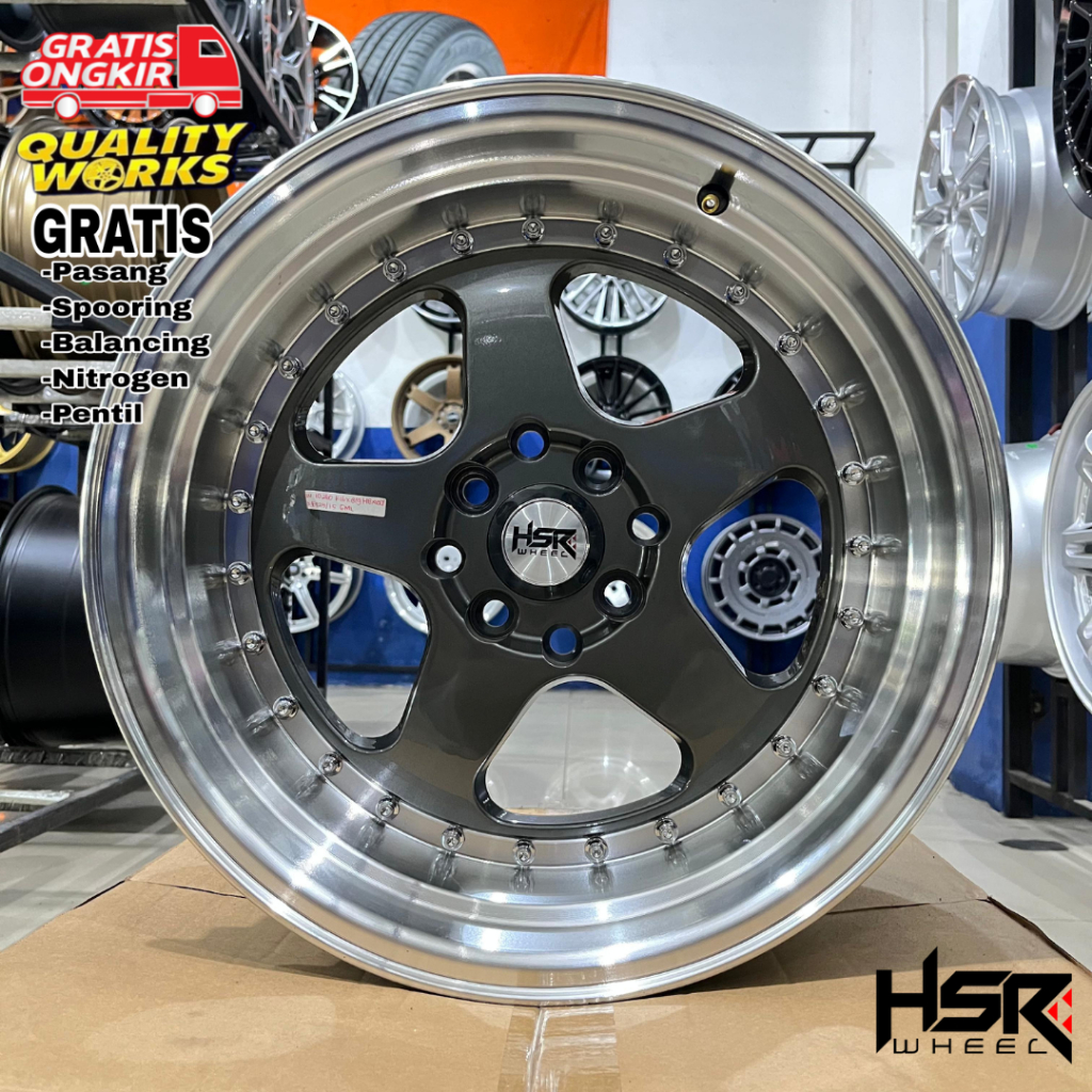 Jual Hsr Wheel Burn R16 Velg Celong Tapak Lebar Mobil Civic, Livina ...