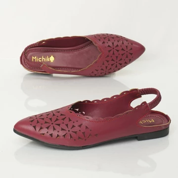Michiko Sepatu Flatshoes Slop On Wanita Motif Bunga