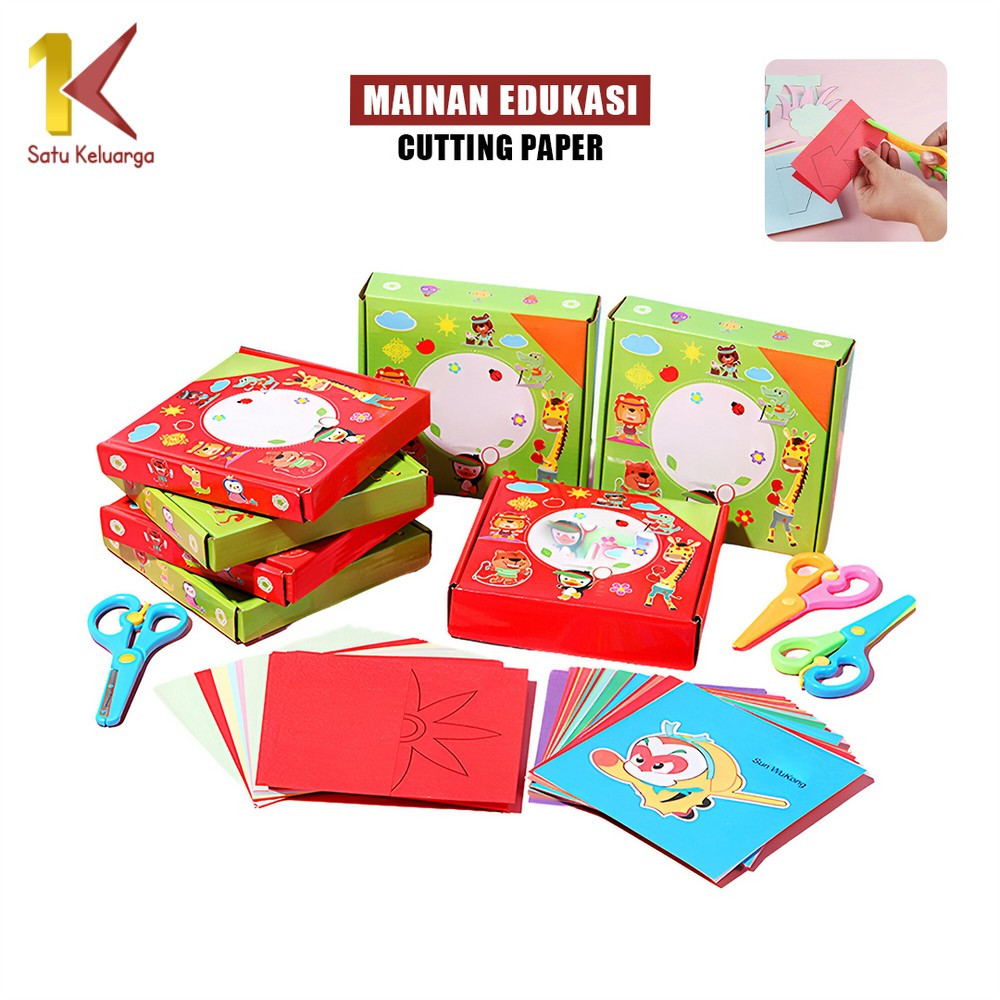 Jual Satu Keluarga Mainan Edukasi DIY Cutting Paper Activity Kit M373 ...