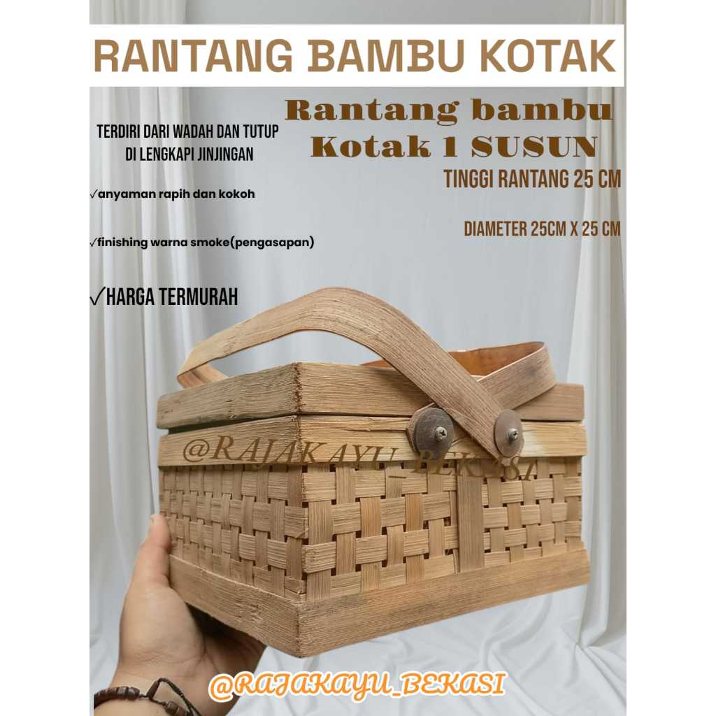 Jual HAMPERS RANTANG BAMBU DIAMETER 25 CM | Shopee Indonesia