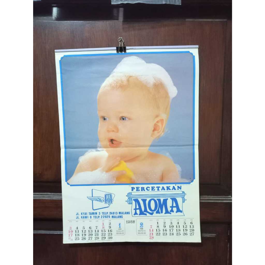 Jual Koleksi Langka Jadul Lawas Kalender Tahun 1982 Percetakan Aloma