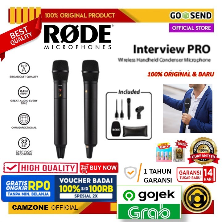 Jual RODE Interview PRO Wireless Handheld Condenser Microphone | Shopee ...