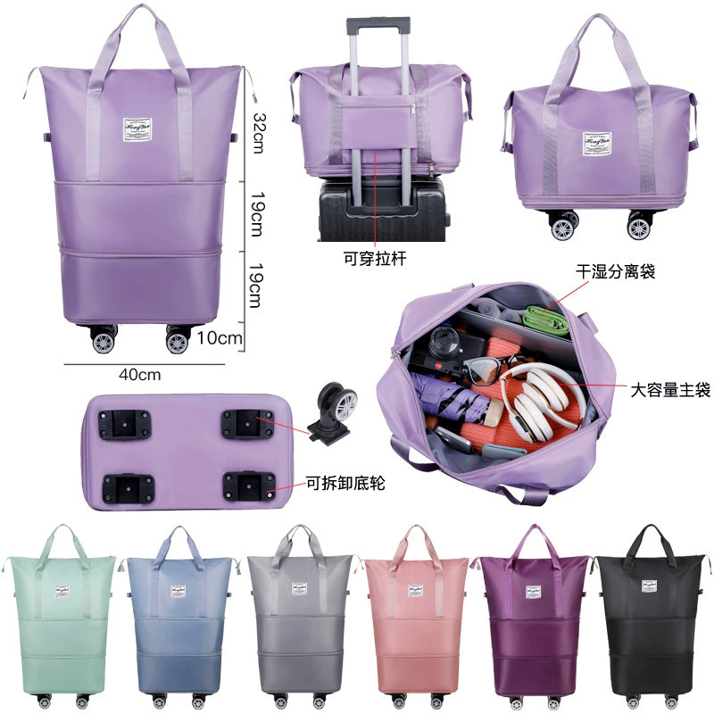 3 In 1 Tas Mudik Lebaran Traveling Liburan Beroda Double Zipper Tingkat Bisa Dip - foto 3
