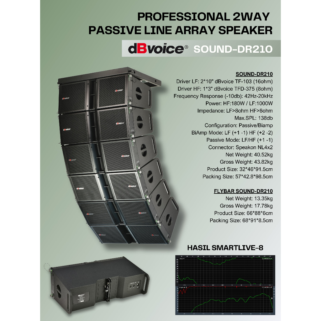 Jual Speaker Line Array Dbvoice Sound DR 210 Original 2 x10 inch Array ...