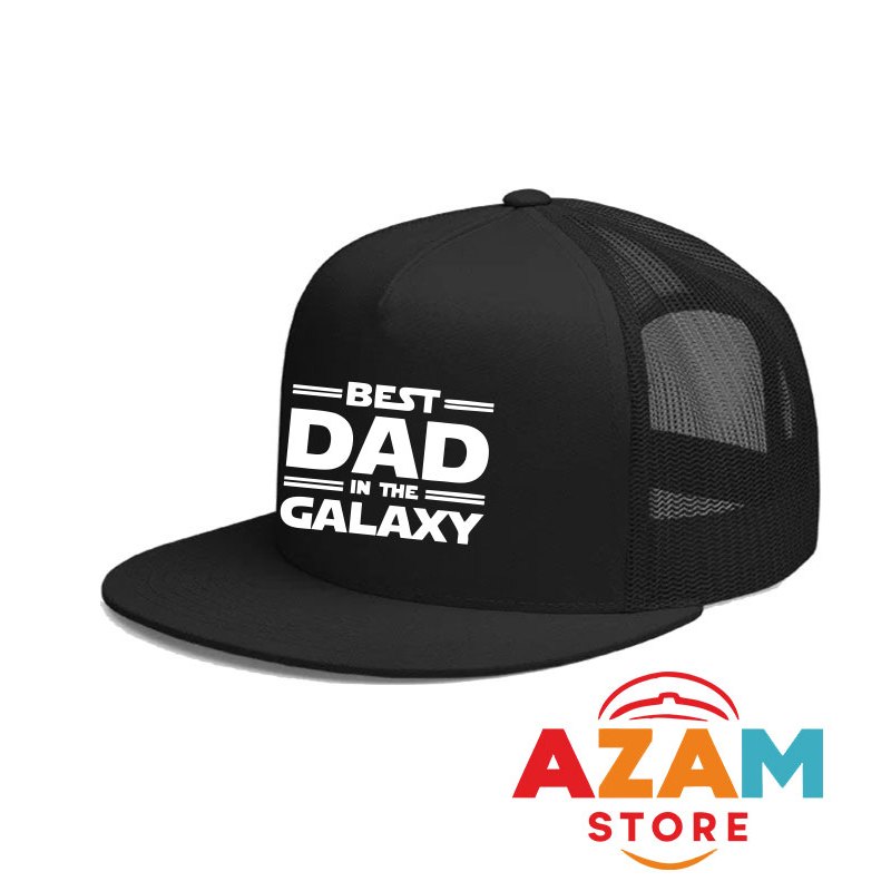 Jual Topi trucker snapback jaring pria all size best dad in the galaxy ...