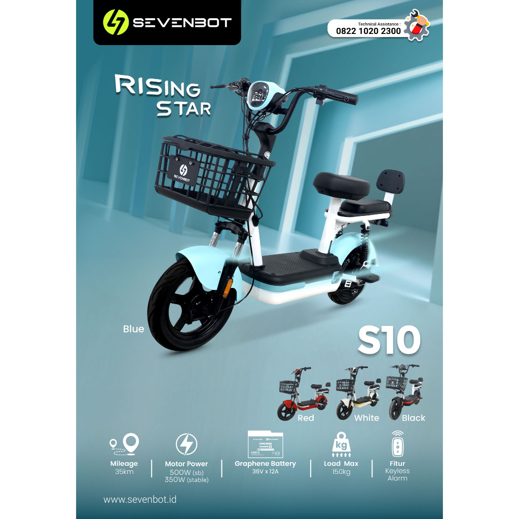 Jual SEVENBOT Sepeda Listrik S10 | Shopee Indonesia