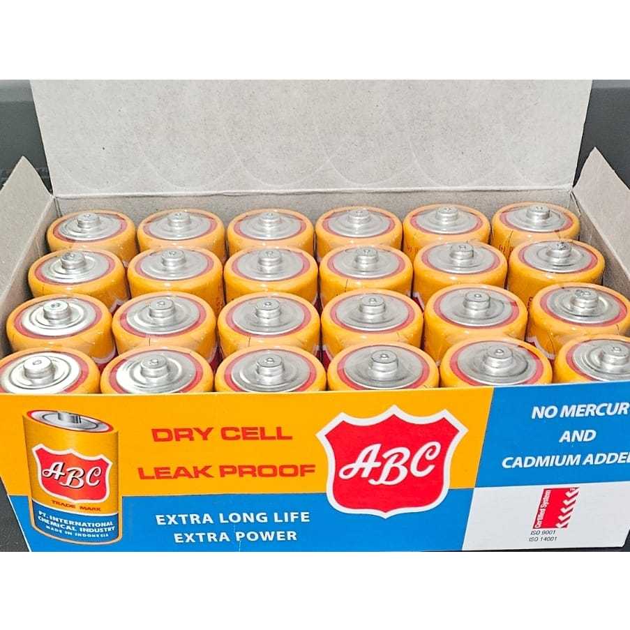 Jual ABC Carbonzinc R20 kuning isi 2 Pcs /jumbo/baterai/battery ...