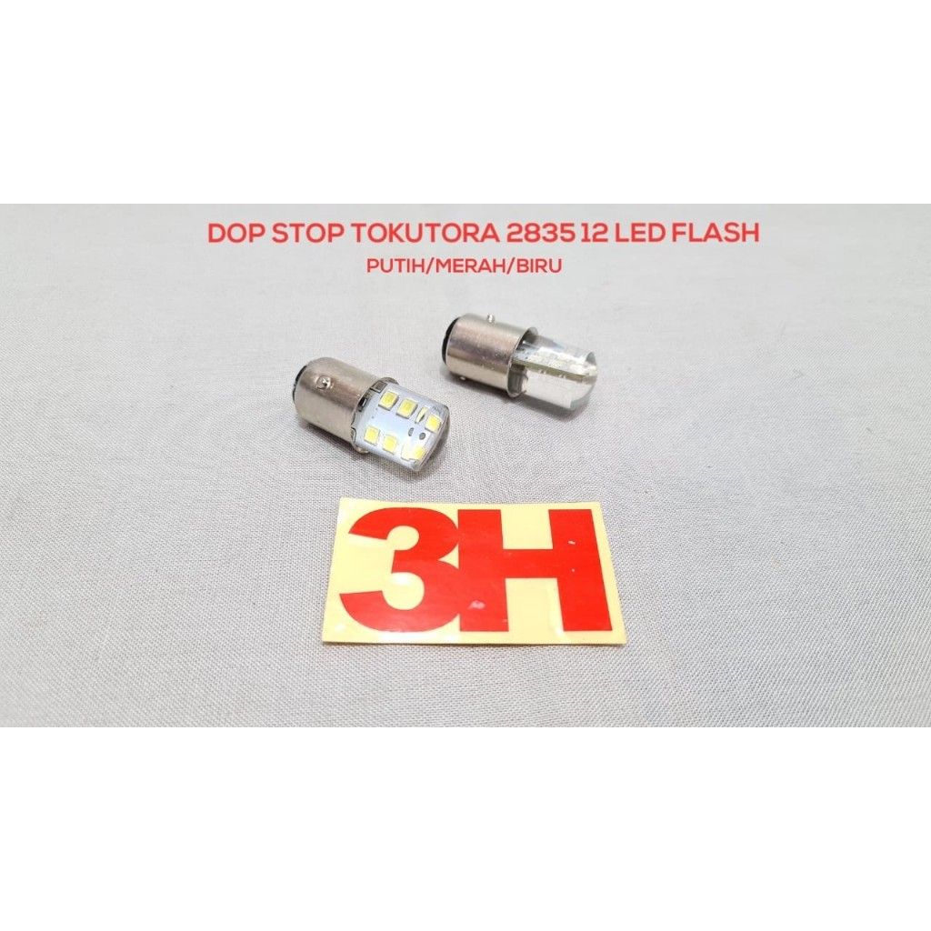 Jual DOP LAMPU STOP TOKUTORA 2835 12LED FLASH | Shopee Indonesia
