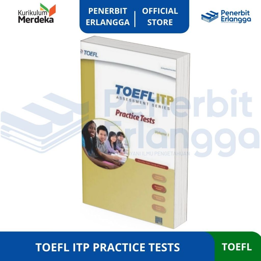 Jual erlangga official toefl itp practice test shopee indonesia