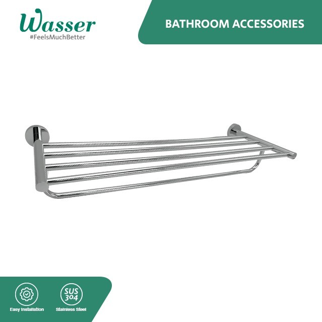 Jual RAK HANDUK Wasser / Towel Bar with Rack TH - 82012 | Shopee Indonesia