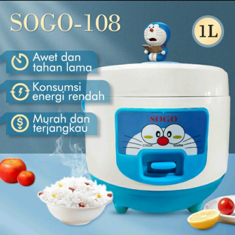 Jual SOGO Magic Com Rice Cooker Alat Penanak Nasi Doraemon Minion ...