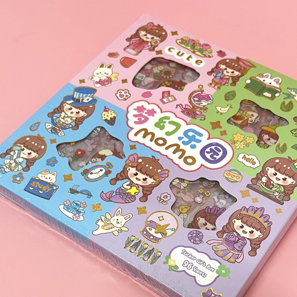 Jual *Sticker Waterproof Sticker Momo Dapat Box Isi 100 Lembar | Shopee ...