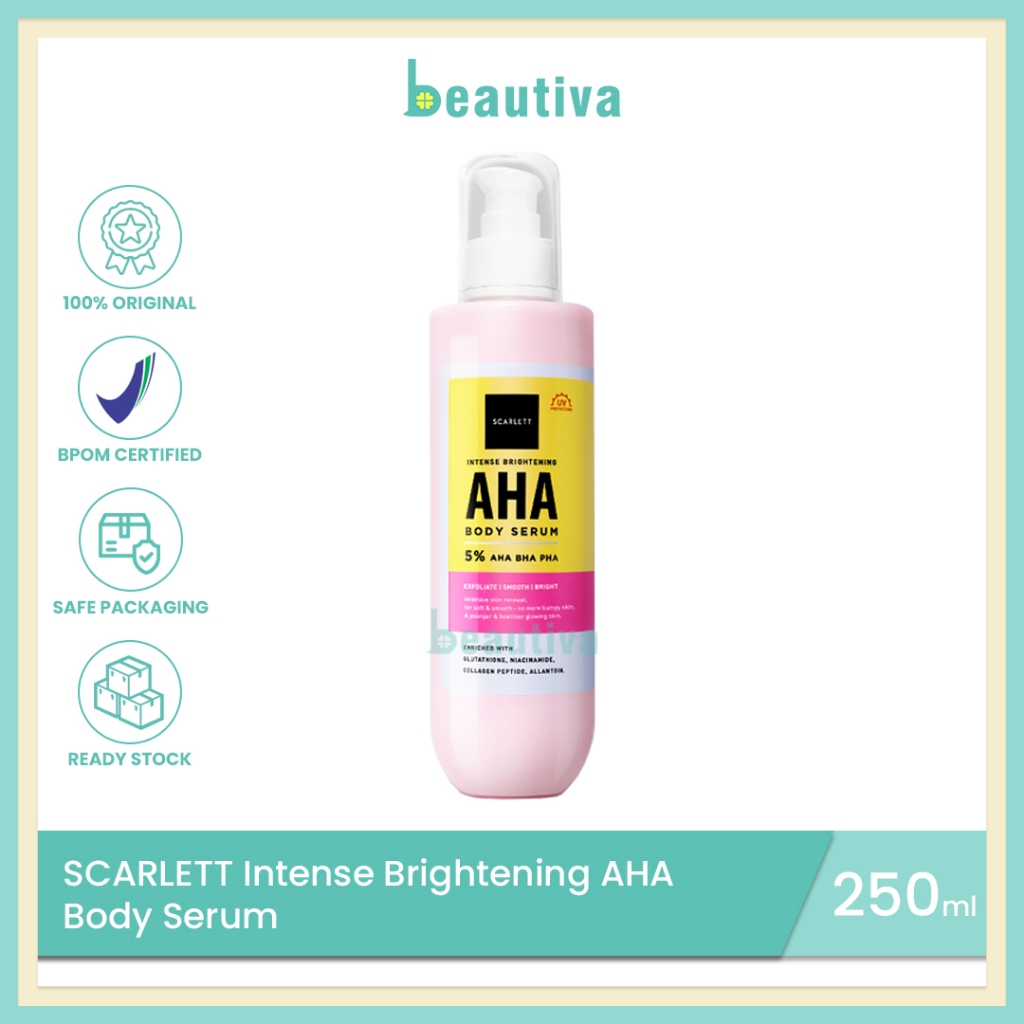 Jual Scarlett Whitening Intense Brightening AHA Body Serum 5% AHA BHA ...