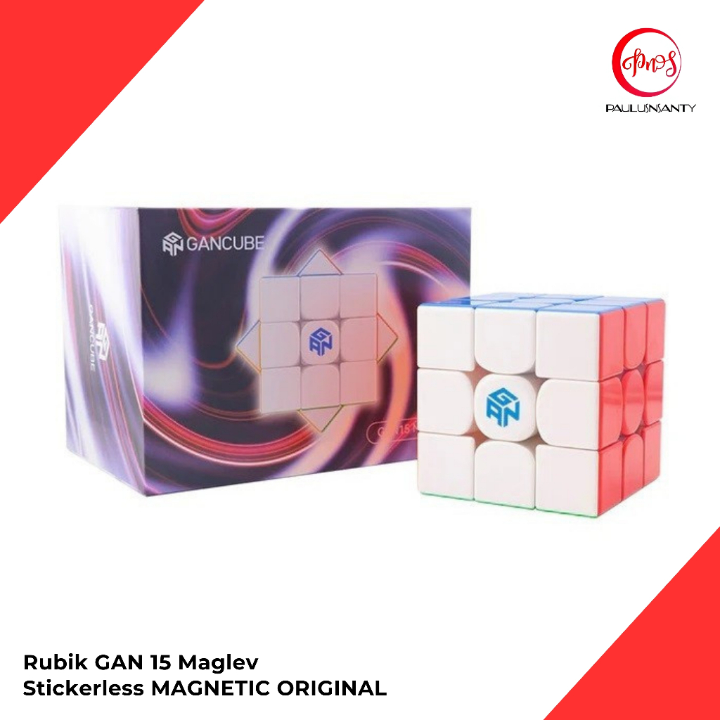 Jual Rubik 3x3 GAN 15 Maglev Stickerless MAGNETIC 3x3x3 ORIGINAL ...