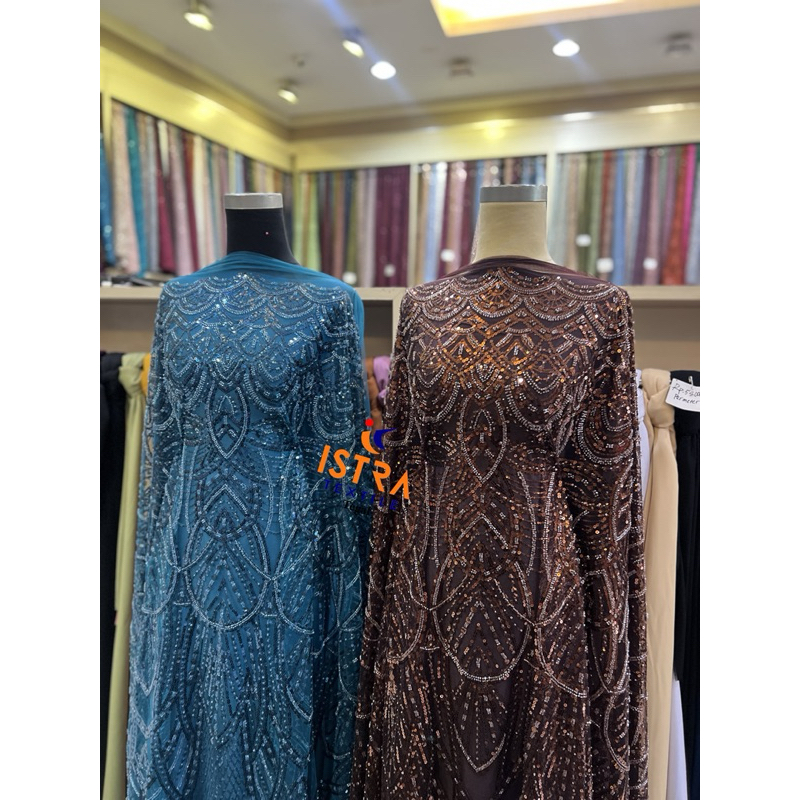 Jual Tulle/Tile/Tille Daisy Lace Full Payet Beading Ekslusif Special ...