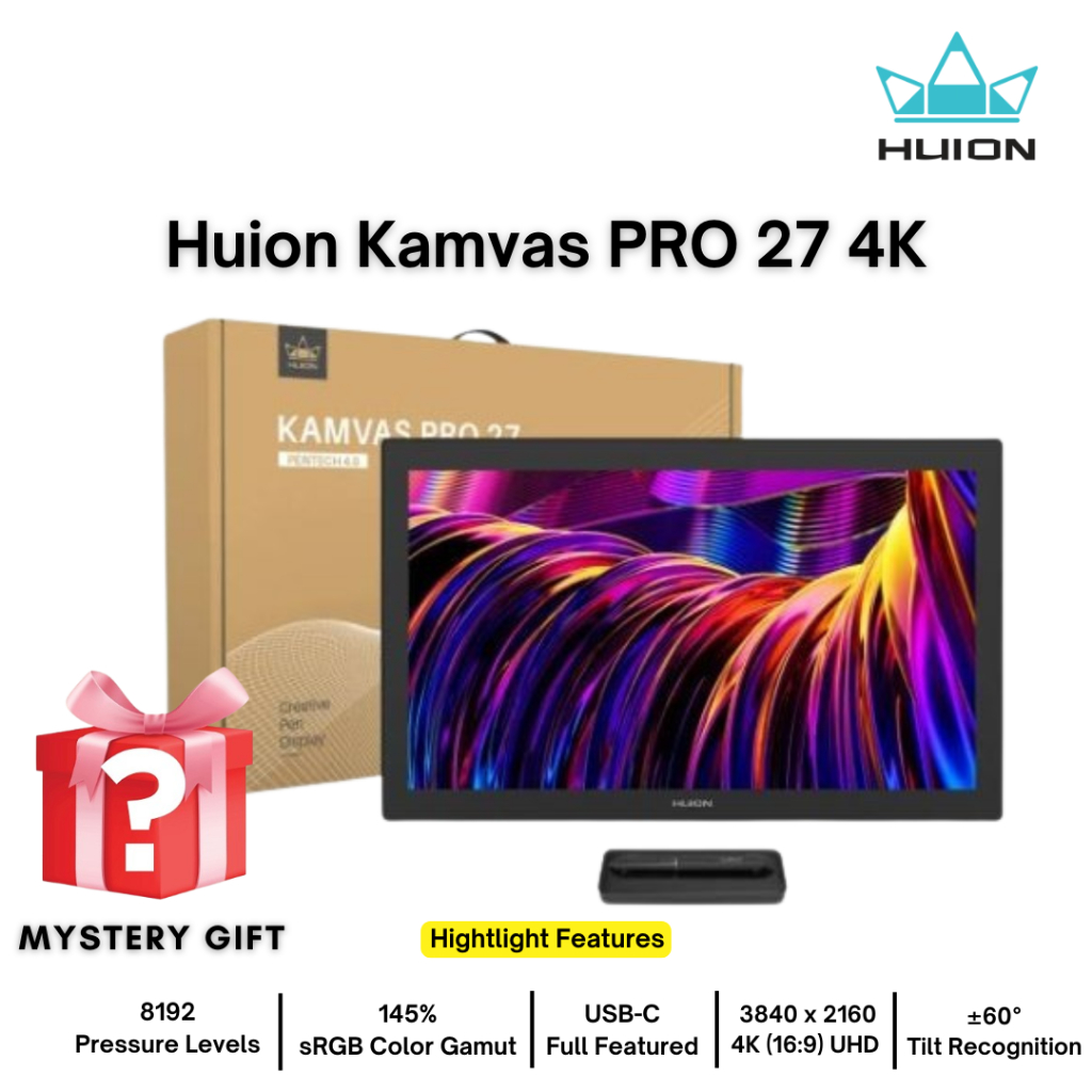Jual Huion Kamvas 27 Pro 4K GT2701 Garansi resmi Shopee Indonesia