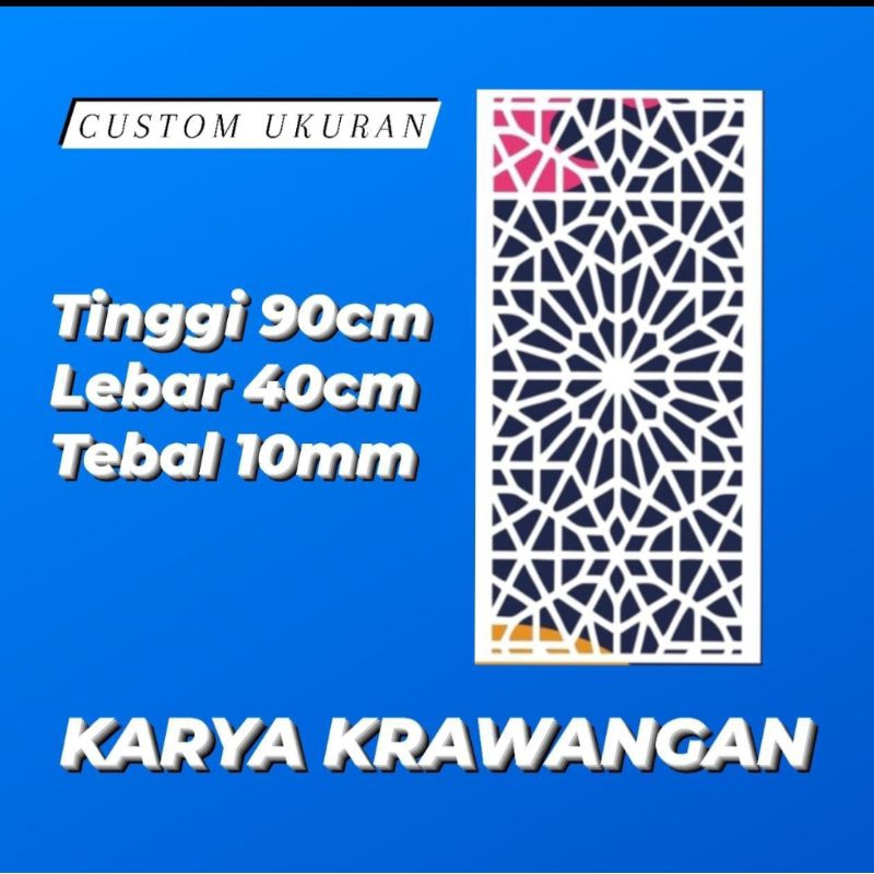 Jual custom cutting krawangan uk 40x90cm tebal 10mm | Shopee Indonesia