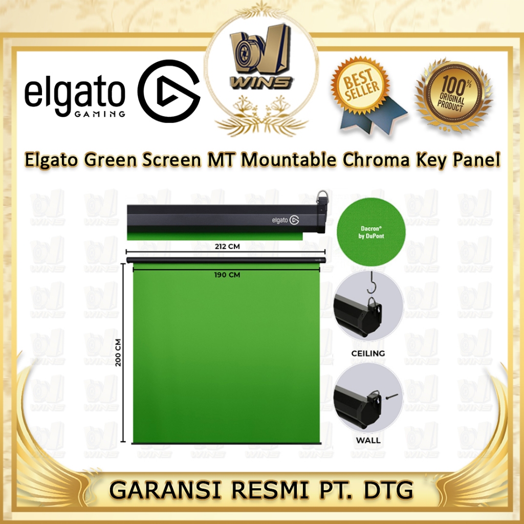 Jual Elgato Green Screen (10GAF9901) Collapsible Chroma Key Panel