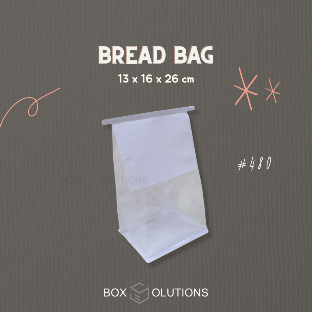Jual [isi 10] bread bag putih / plastik roti tawar / paper bag roti ...