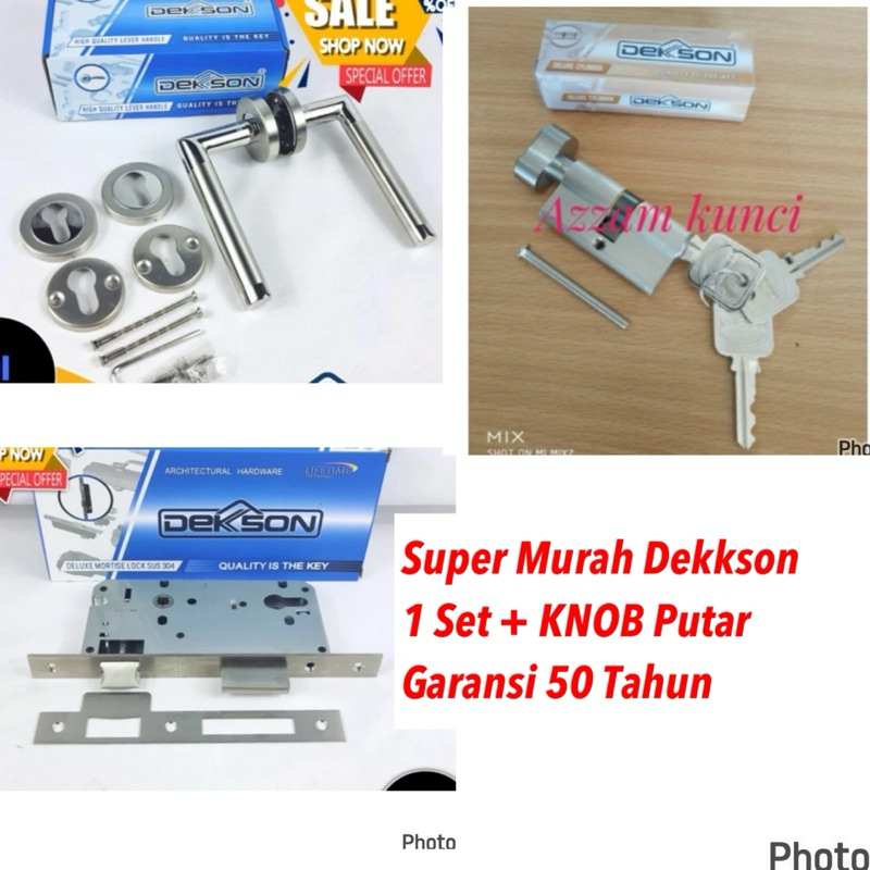 Jual kunci pintu dekson dekkson handle blackmatte sus 304 + body ...