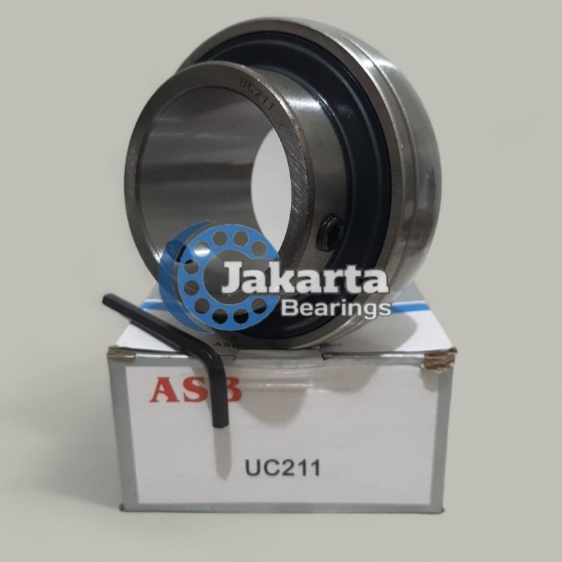 Jual UC211 as 55mm Bearing Insert Pillow Block UC 211-32 as 2 inchi 50 ...